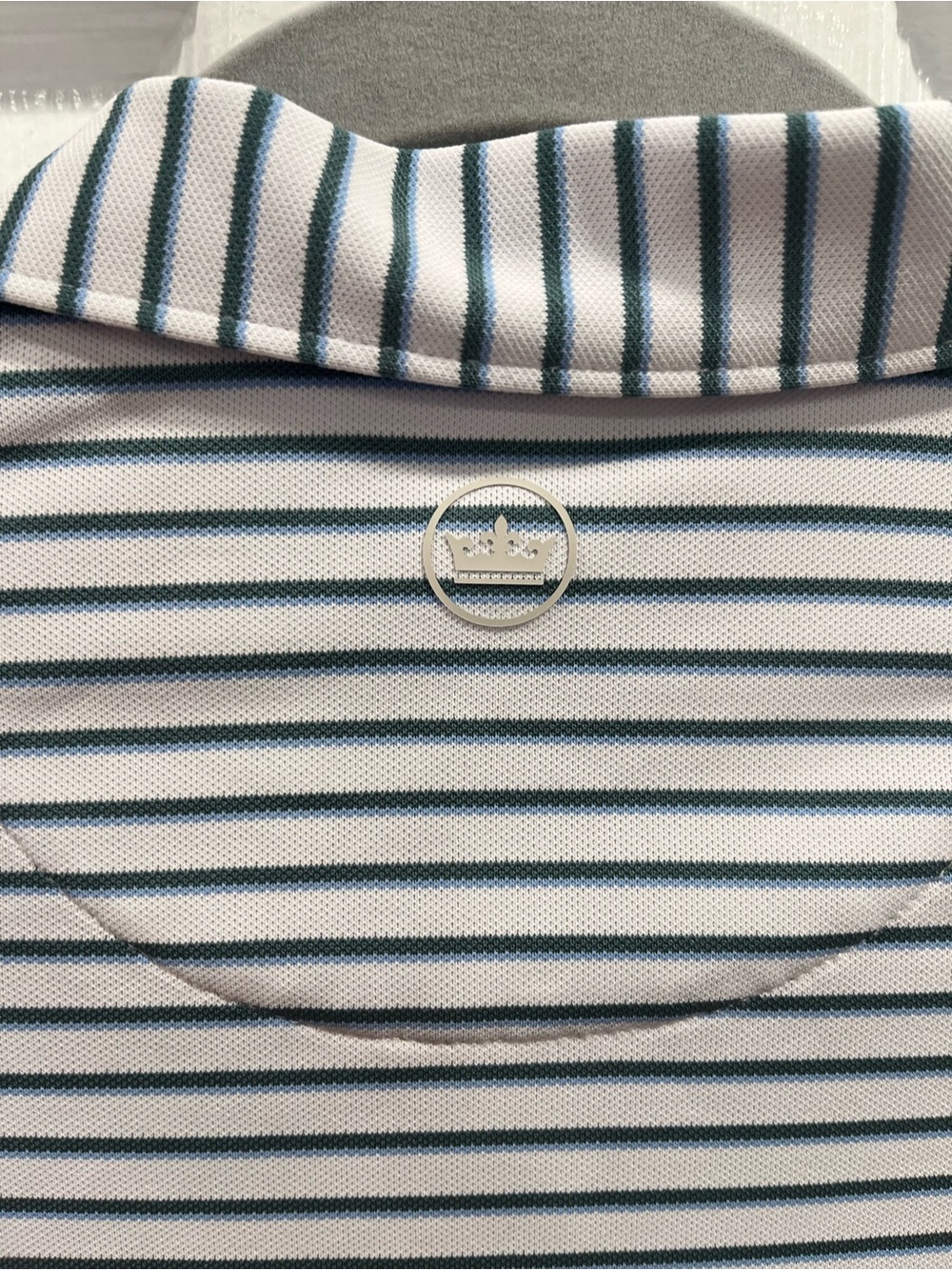 Peter Millar 125th U.S. Open Oakmont Performance Polo NWT Women’s S White Stripe - Picture 6 of 6